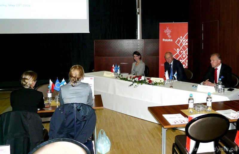 Wiceprezydent Gdyni Katarzyna Gruszecka Spychała w Turku na targach NaviGate – The Maritime Expo / fot. materiały promocyjne Wydziału Promocji Handlu i Inwestycji  w Helsinkach