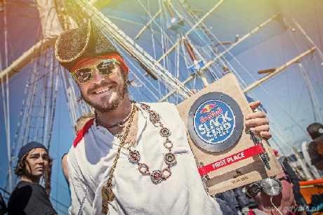 Zwycięzca 2 edycji Red Bull slackship Mickey Wilson, fot. Łukasz Nazdraczew/Red Bull Content Pool