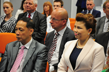 Jiang Jiaxin – Dyrektor Zarządzający China & Poland Investment Development Company Ltd i Xu Xianglin – Dyrektor Stowarzyszenia Przyjaźni Polska-Chiny, fot. Michał Kowalski