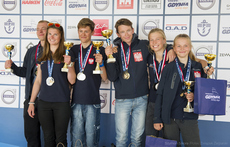 Ceremonia medalowa Volvo Gdynia Sailing Days, fot. Szymon Sikora / Polski Związek Żeglarski