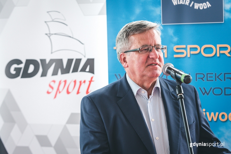 Gość Honorowy Targów Wiatr i Woda 2016  Prezydent Bronisław Komorowski / fot. Dawid Linkowski Gdyńskie Centrum Sportu