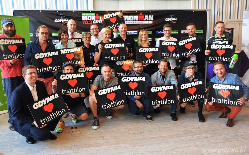 Uczestnicy konferencji prasowej  Herbalife IRONMAN 70.3 Gdynia 2016 / fot. Gdyńskie Centrum Sportu