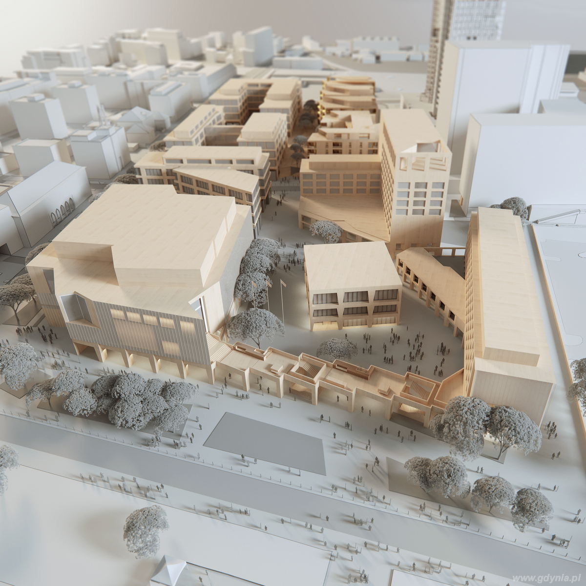 Wizualizacja Gdynia Waterfront autorstwa pracowni JEMS Architekci