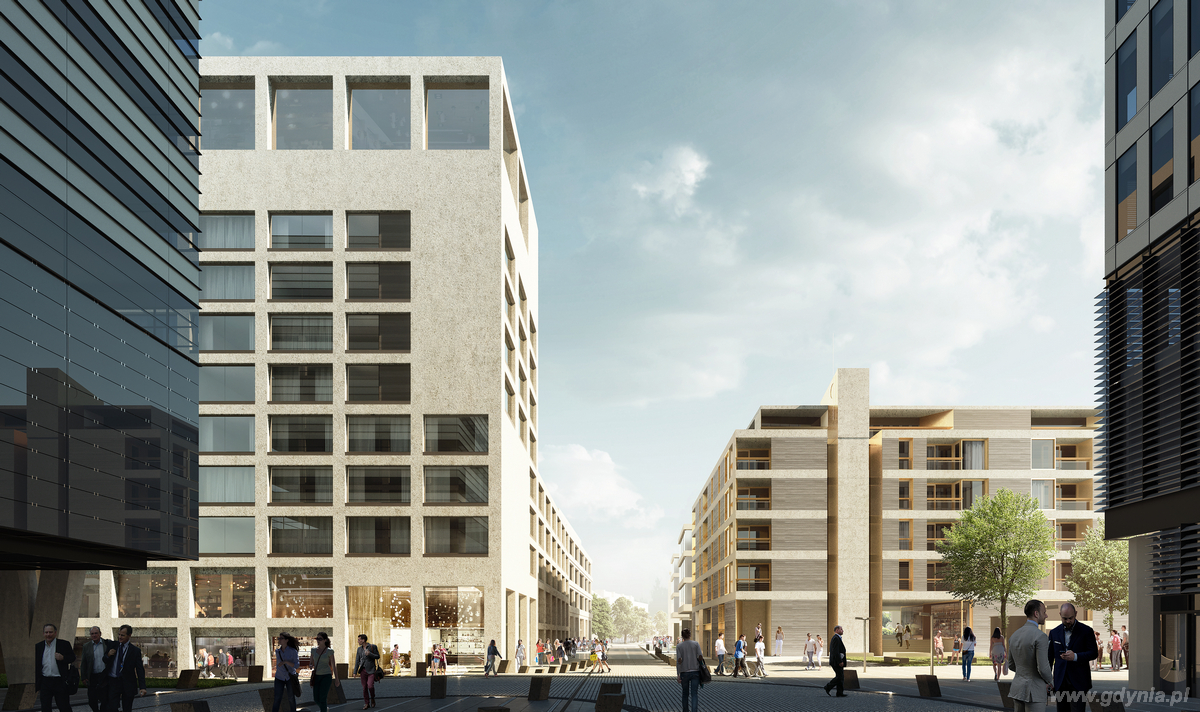 Wizualizacja Gdynia Waterfront autorstwa pracowni JEMS Architekci