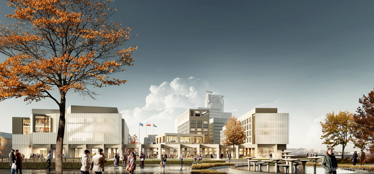 Wizualizacja Gdynia Waterfront autorstwa pracowni JEMS Architekci