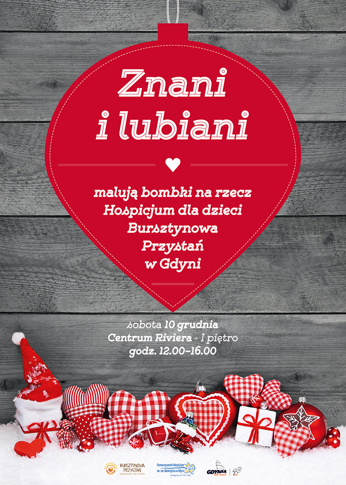 Znani i lubiani malują bombki na rzecz Bursztynowej Przystani
