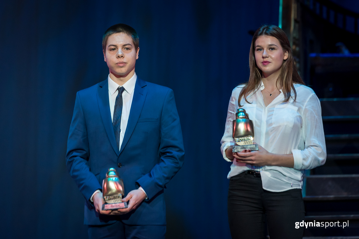 Za sukcesy odniesione w 2016 roku Sportowcem Roku zostali Mateusza Arndta (Klub Sportowy Delfin Gdynia) oraz Hannę Dzik (Yacht Klub Polski Gdynia), fot. gdyniasport.pl