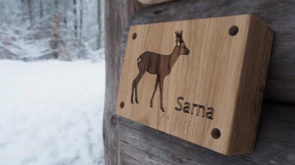Dźwiękowe tabliczka z sarną, fot. pl-pl.facebook.com/Marszewo