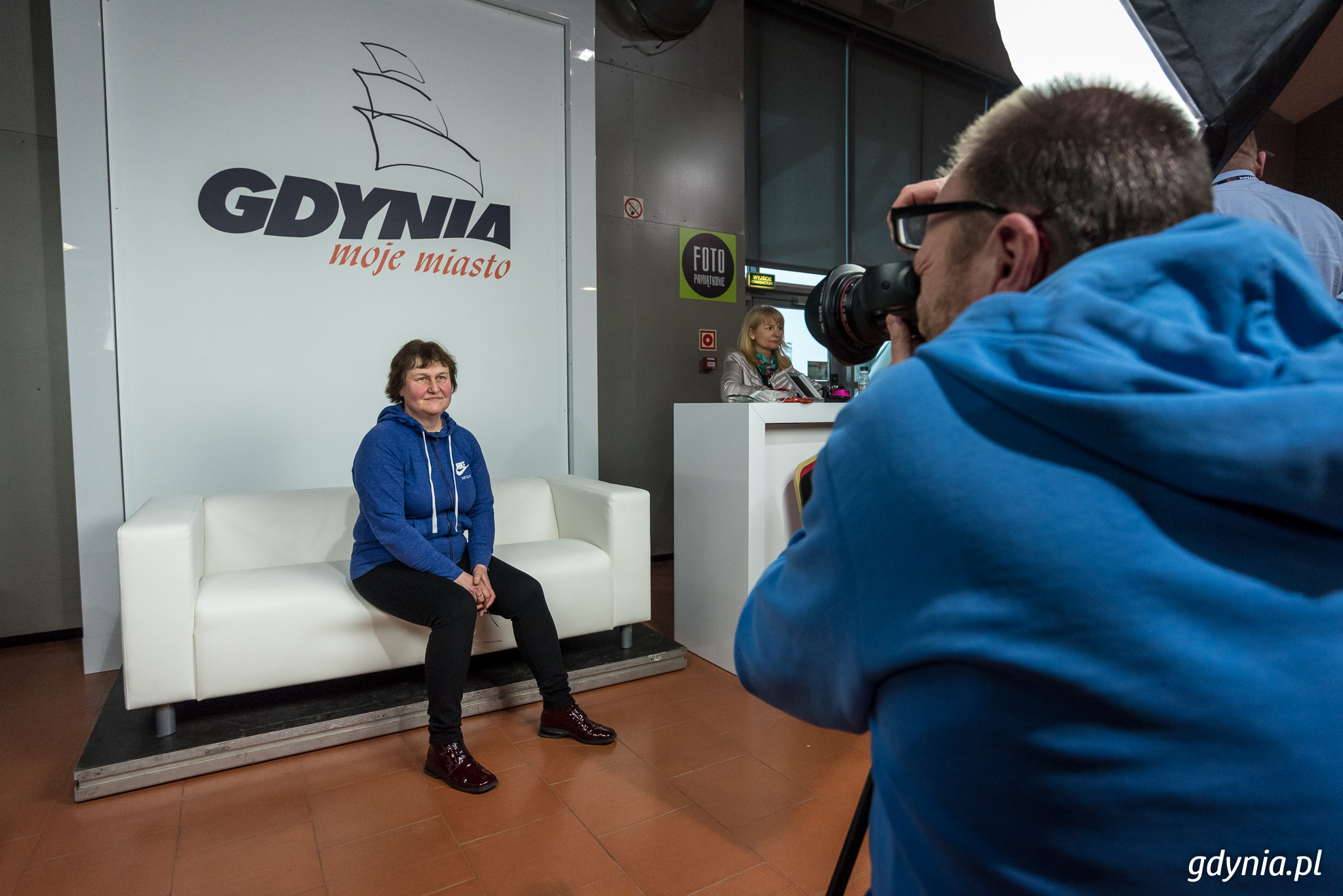 Strefa foto na 91 urodzinach Gdyni w Gdynia Arena, fot. Dawid Linkowski