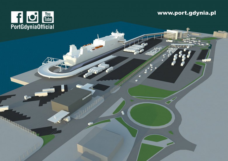 Wizualizacja nowego terminalu promowego w Gdyni, fot. www.port.gdynia.pl