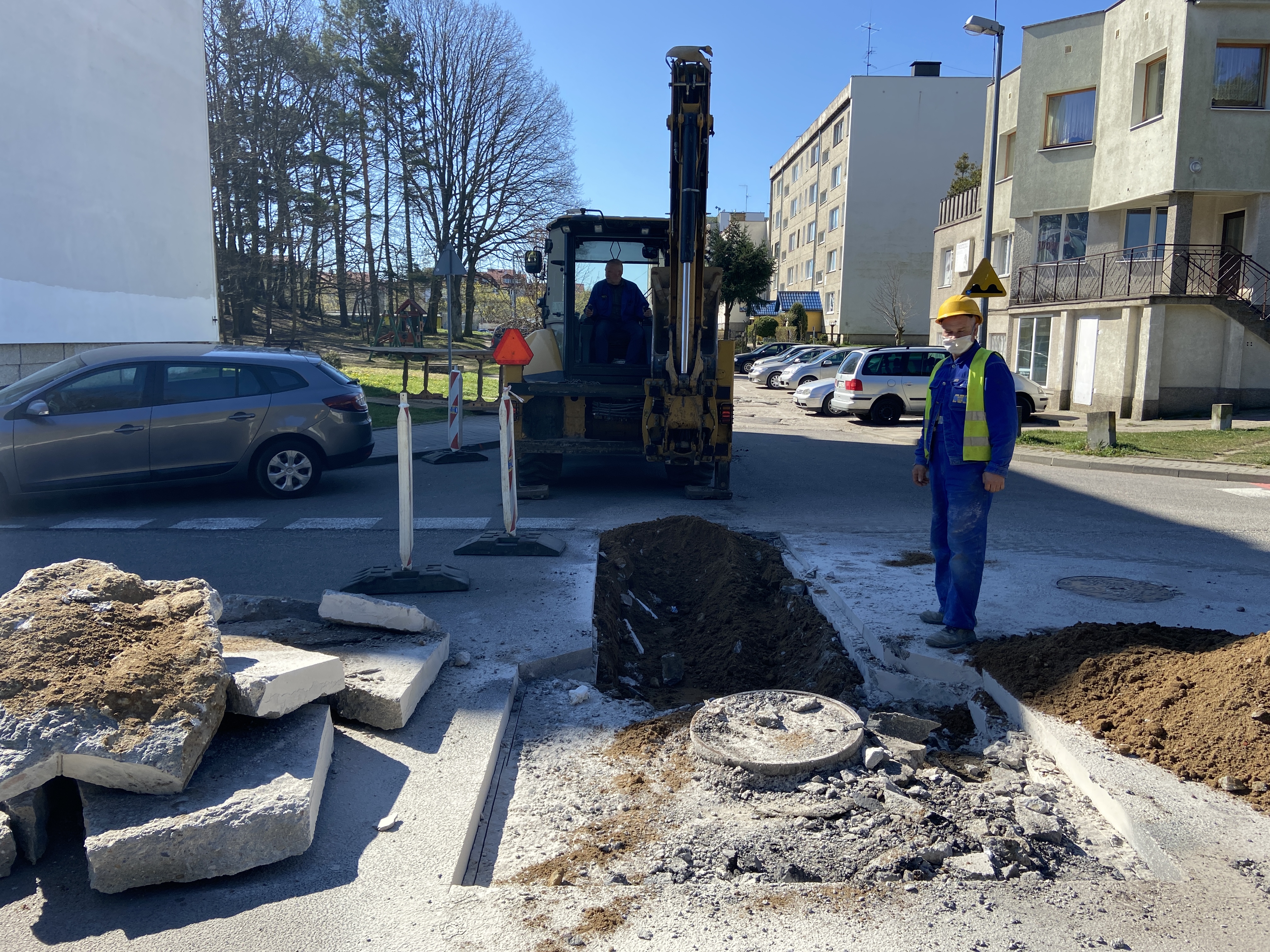 Prace remontowe na ulicy Kolendrowej // fot. ZDiZ