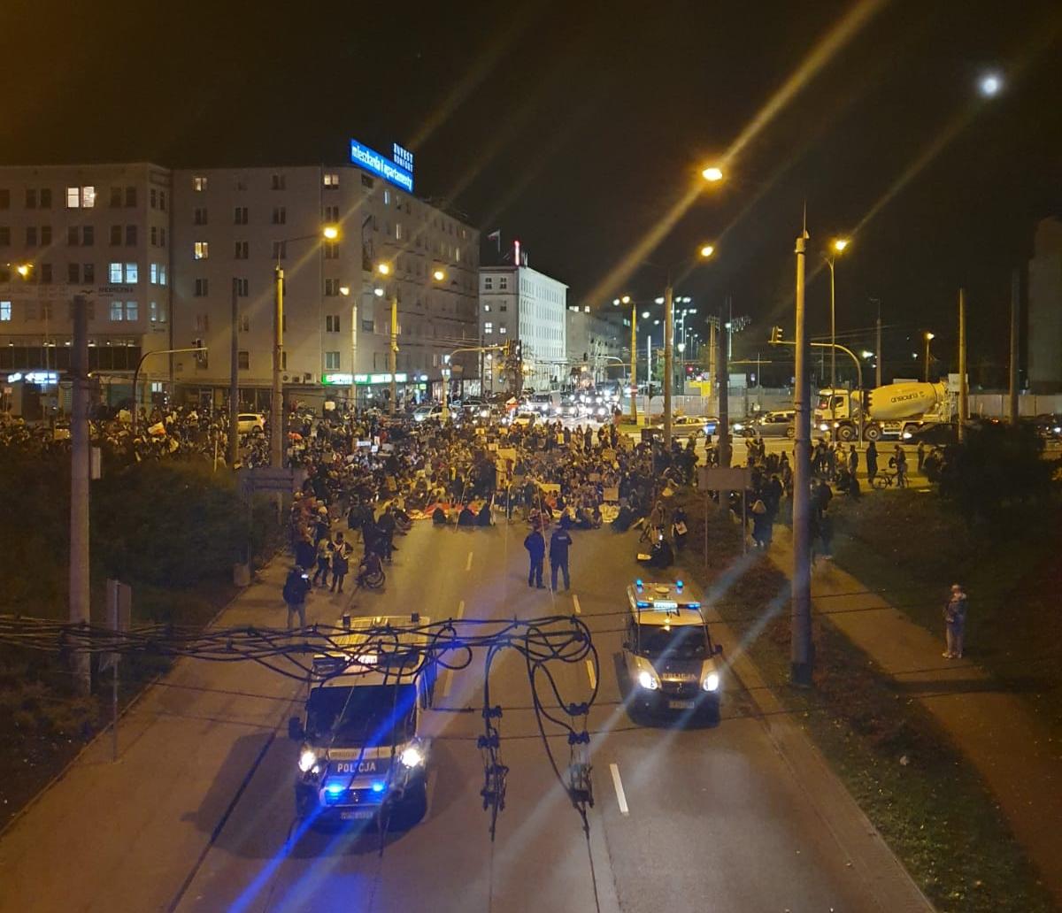 Protest na ulicach Gdyni w środę, 28 października, fot. Małgorzata Omachel-Kwidzińska