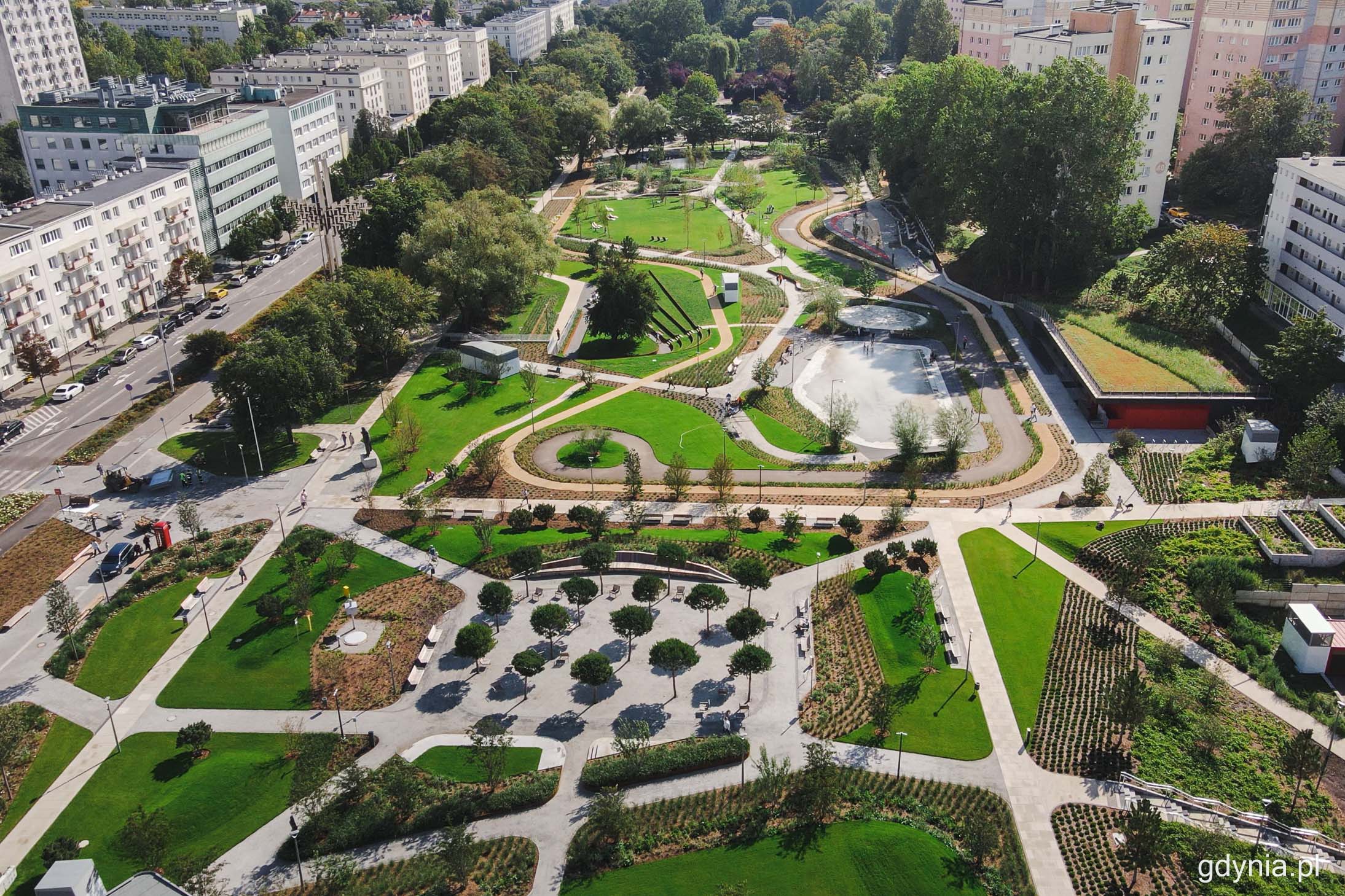 na zdjęciu park z góry