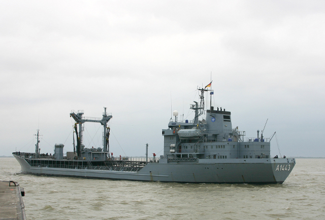 Niemiecki okręt zaopatrzeniowy FGS Rhön, fot. Bundeswehr / Sophie Fiebeler / Presse und Informationszentrum Marine
