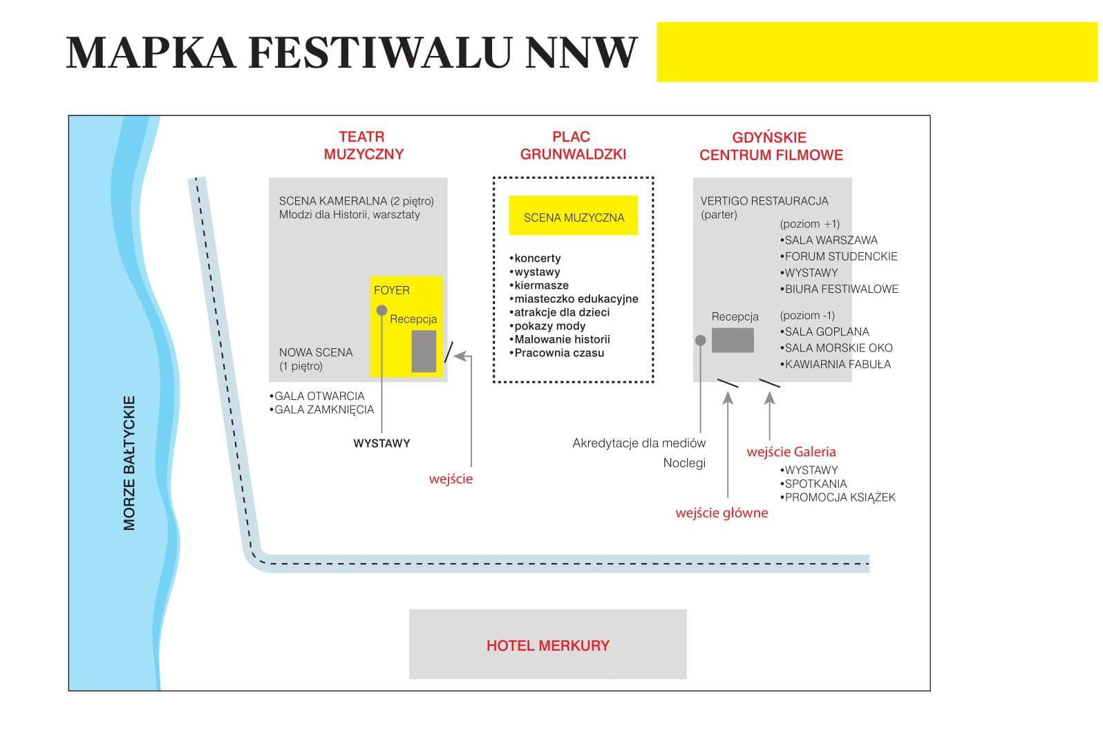  Wszystkie wydarzenia X Festiwalu Filmowego „Niepokorni Niezłomni Wyklęci” odbędą się w Teatrze Muzycznym, na Placu Grunwaldzkim i Gdyńskim Centrum Filmowym.