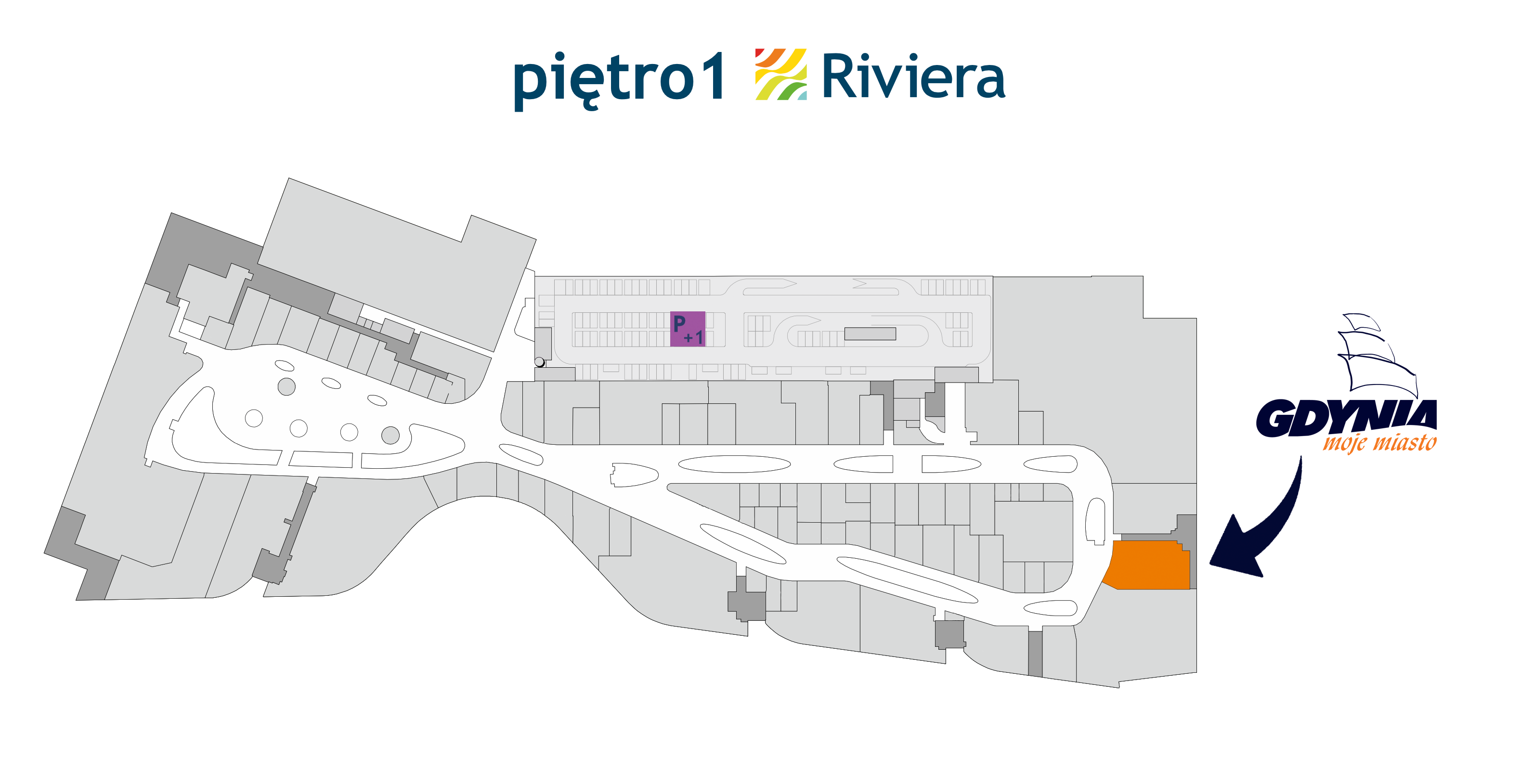 Usytuowanie Centrum Obsługi Mieszkańca w CH Riviera