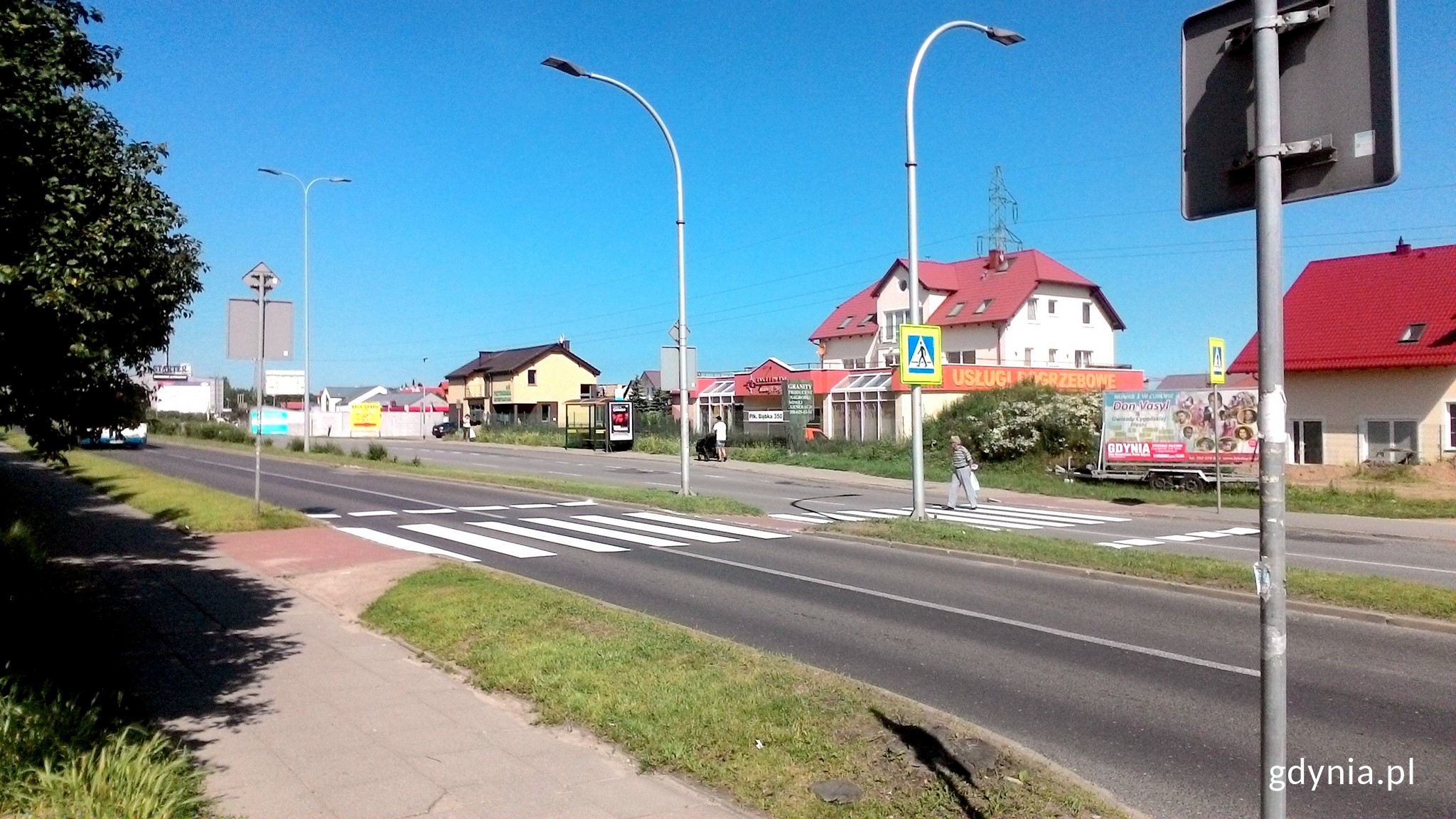 Przejście dla pieszych przez ul. Dąbka, fot. ZDiZ Gdynia