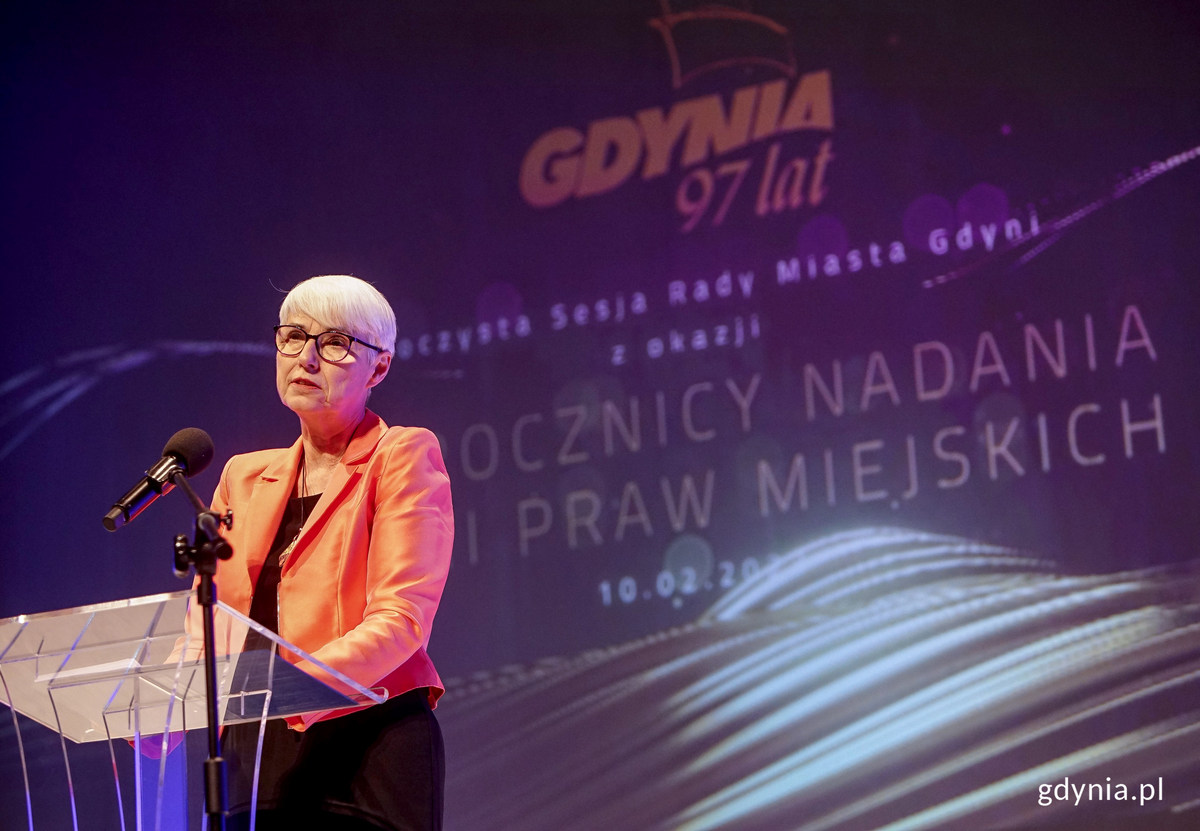 Przewodnicząca rady Miasta Gdyni Joanna Zielińska. Fot. Mirosław Pieślak
