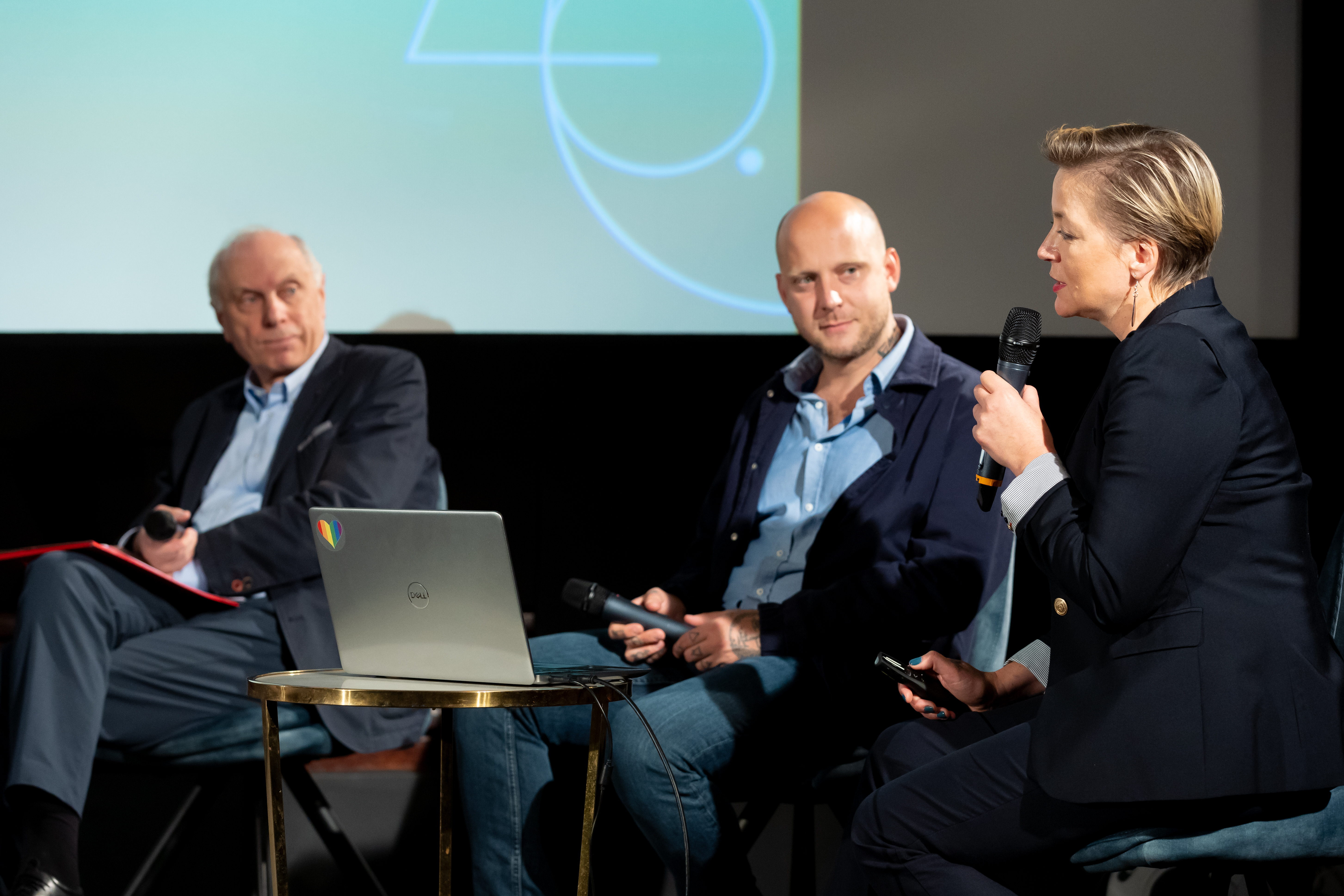 Konferencja prasowa 46. Festiwalu Polskich Filmów Fabularnych w Warszawie. Od lewej: Leszek Kopeć - dyrektor Festiwalu Polskich Filmów Fabularnych, Tomasz Kolankiewicz - dyrektor artystyczny Festiwalu Polskich Filmów Fabularnych i Magdalena Jacoń - rzeczniczka prasowa festiwalu // fot. materiały prasowe FPFF