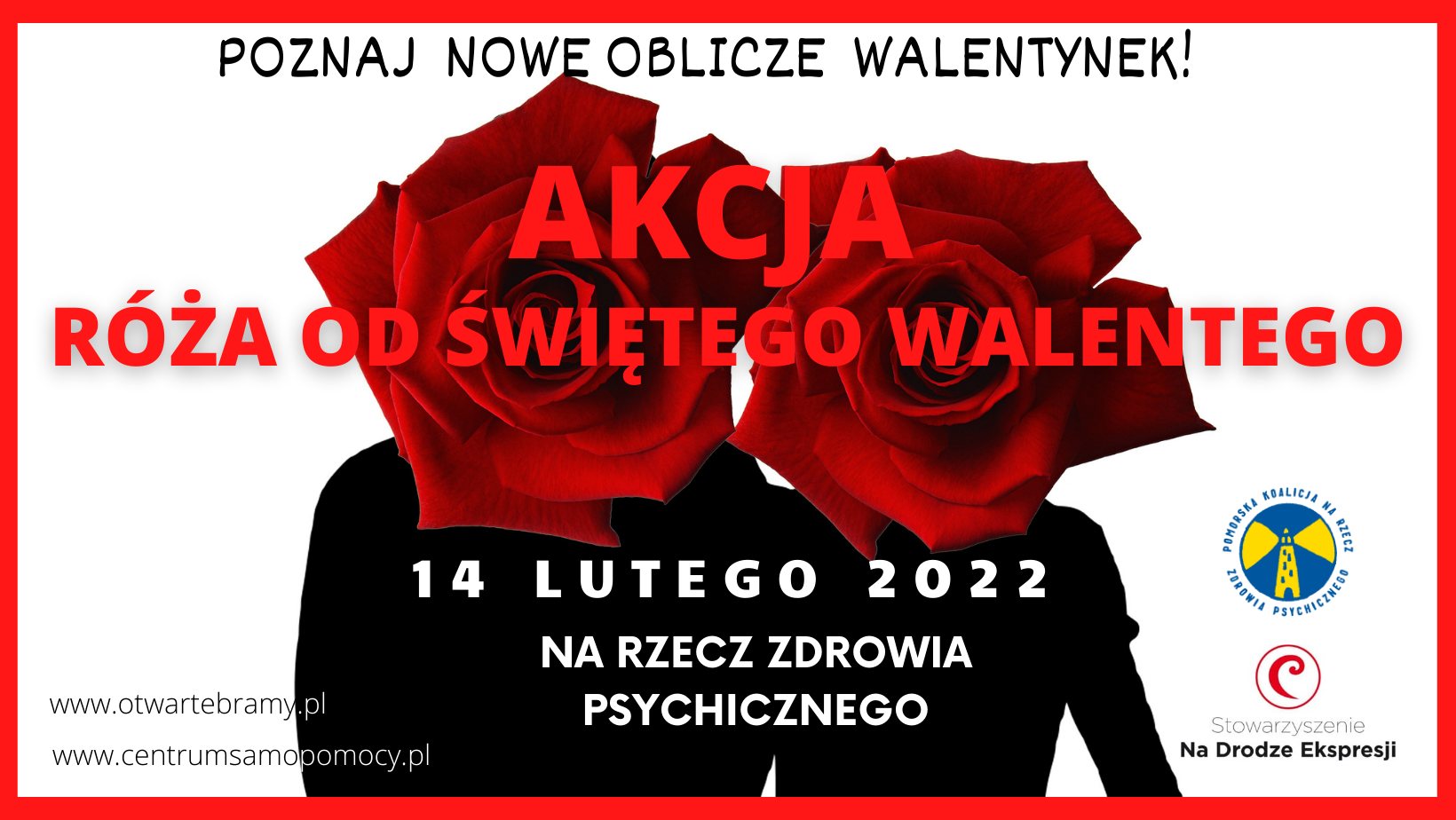 Plakat akcji „Róża od św. Walentego”, mat. prasowe