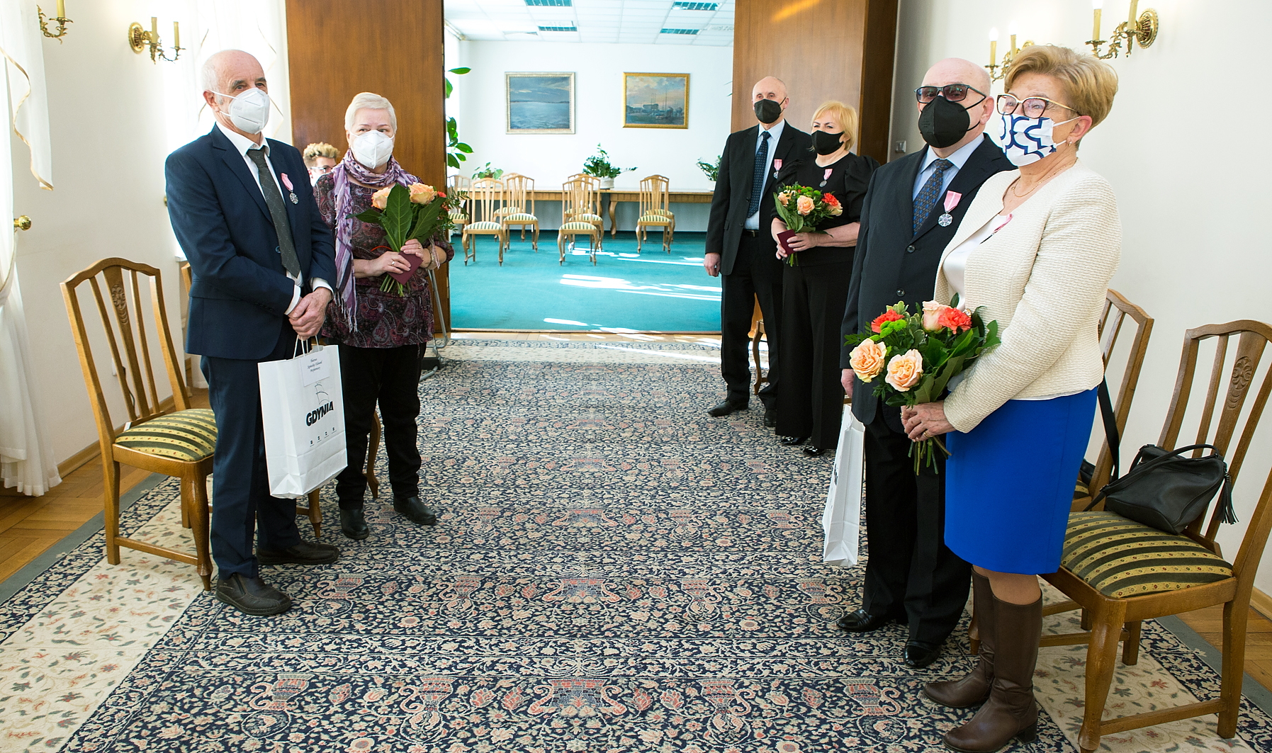 Pary, które otrzymały Medale za Długoletnie Pożycie Małżeńskie w USC w dniu 3 marca, fot. Marek Grabarz, ABC Foto Wideo