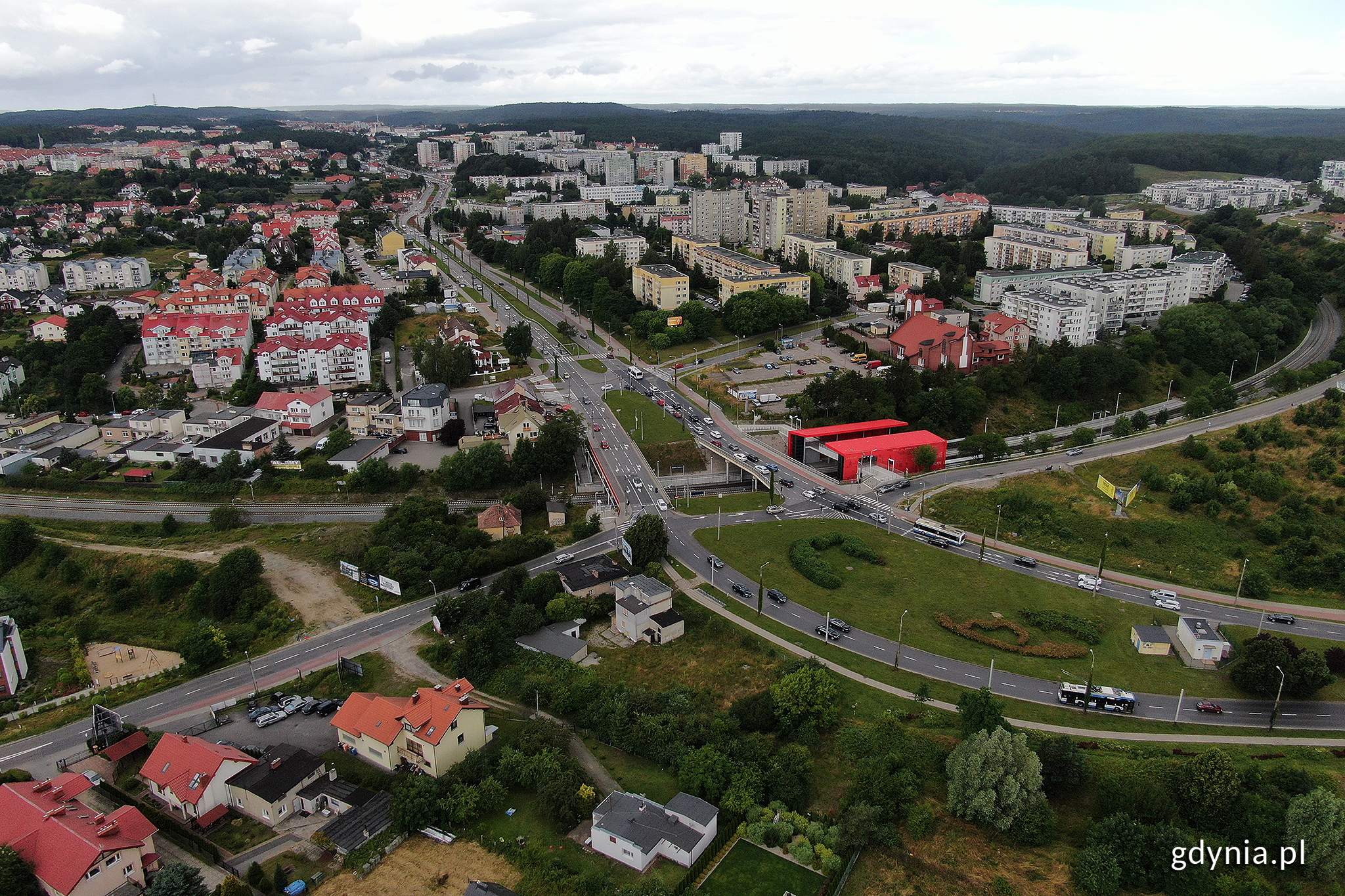 Zakres prac inwestycji skupi się m.in. wokół istniejącego przystanku PKM Gdynia Karwiny i fragmentu ul. Wielkopolskiej, fot. Michał Puszczewicz