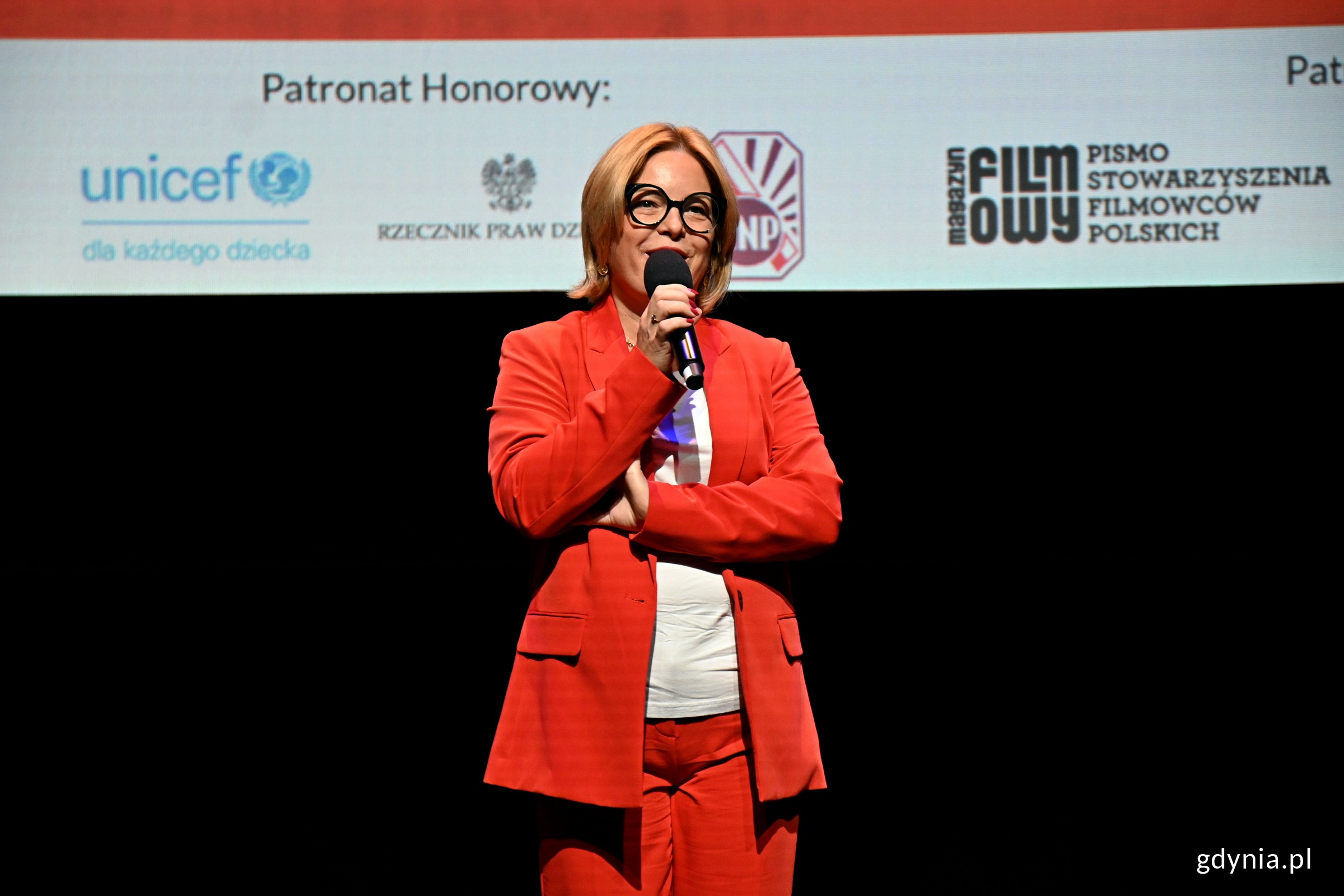 Wiceprezydentka Gdyni Oktawia Gorzeńska podczas otwarcia 20. edycji sekcji „Gdynia Dzieciom” (fot. Magdalena Czernek)