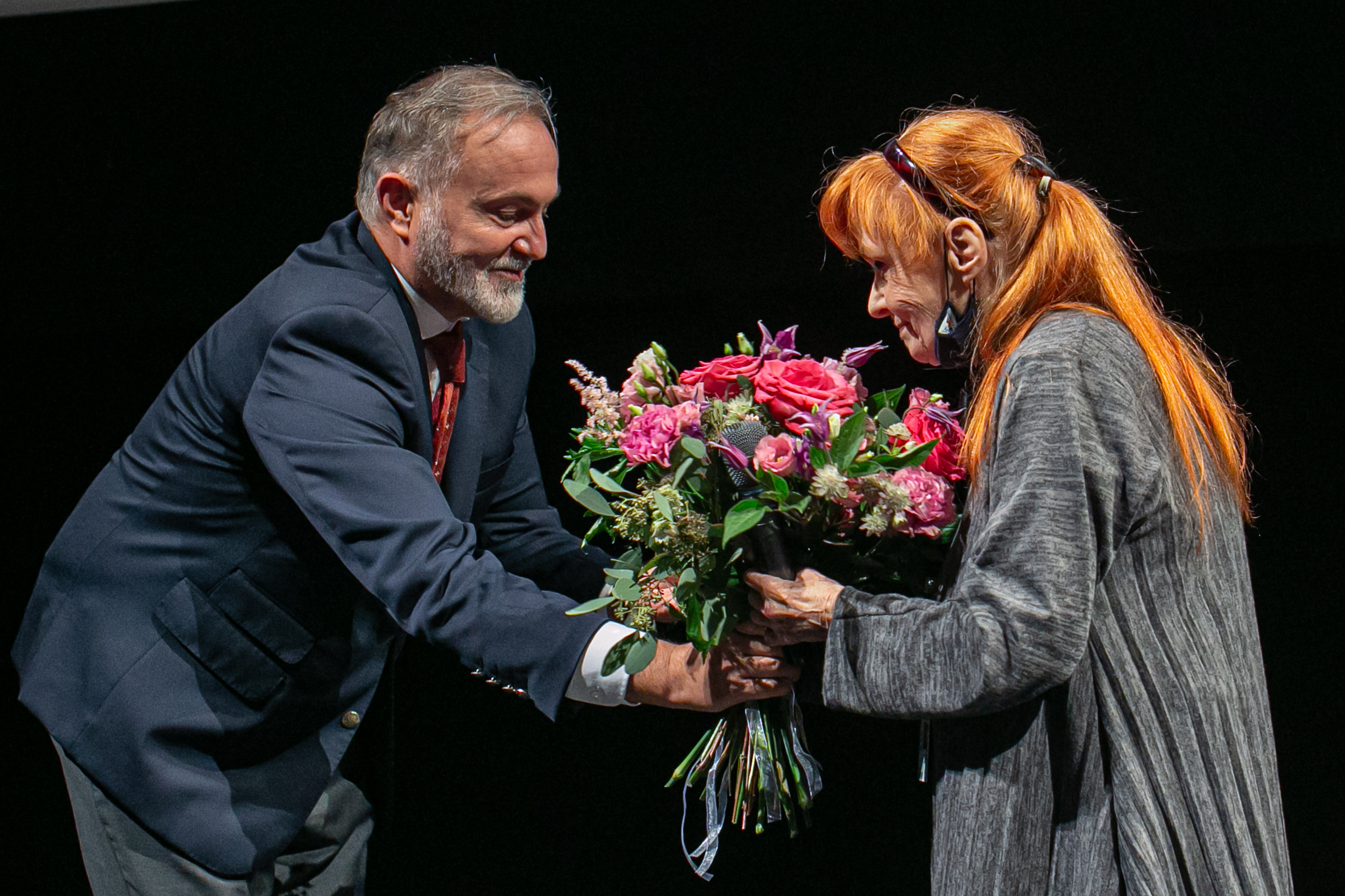 Na zdj. Barbara Krafftówna i prezydent Wojciech Szczurek, fot. Krzysztof Mystkowski