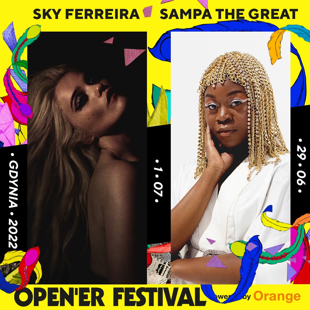 Po lewej: Sky Ferreira. Po prawej: Sampa The Great // materiały promocyjne Open'er Festivalu