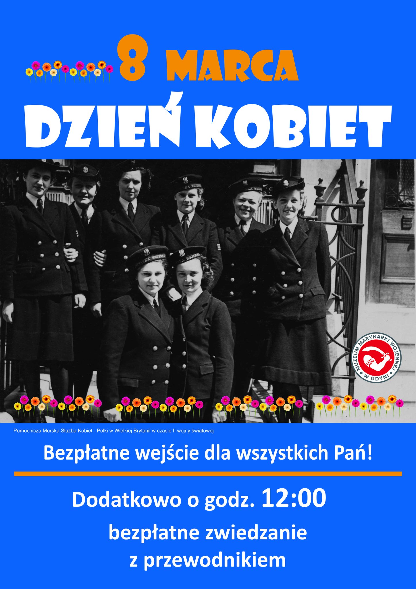 8 marca Dzień Kobiet w Muzeum Marynarki Wojennej. Na zdjęciu ze zbiorów MMW: Pomocnicza Morska Służba Kobiet – Polki w Wielkiej Brytanii w czasie drugiej wojny światowej, tzw. „wrenki” od The Women’s Royal Naval Service (WRNS)