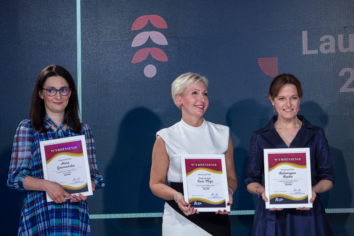 Od lewej: Anna Gawrońska, prof. Ewa Mojs oraz Katarzyna Kęcka - wyróżnione w konkursie "Polka XXI wieku" w kategorii "Zdrowie" // materiały Fundacji Projekt PL