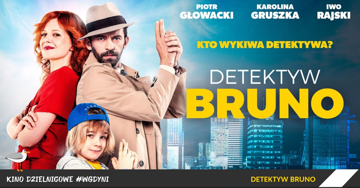 kadr z filmu "Detektyw Bruno" para dorosłych i chłopiec
