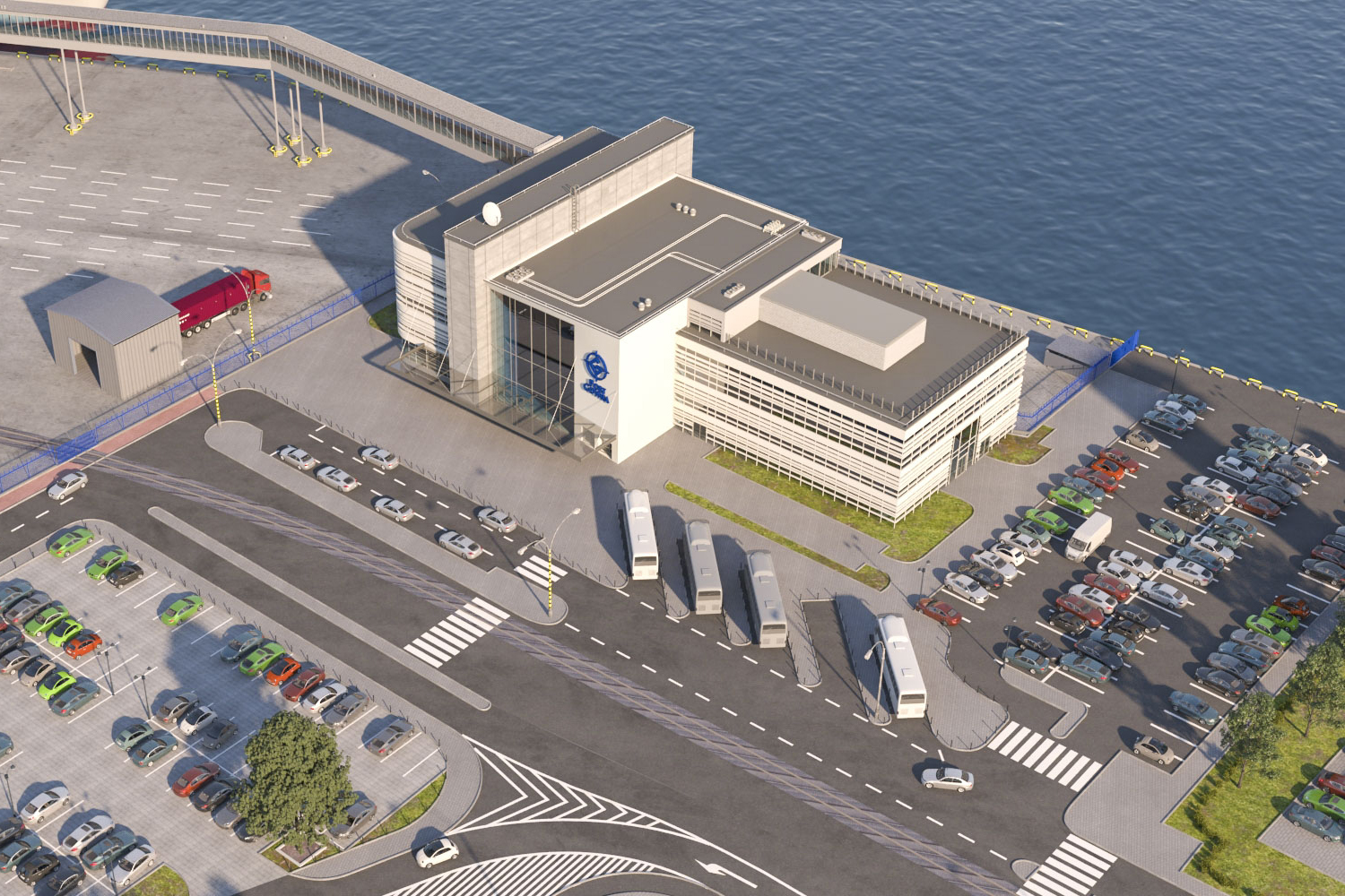 Budynek terminalu promowego, który będzie służył pasażerom statków, mat. prasowe / www.port.gdynia.pl