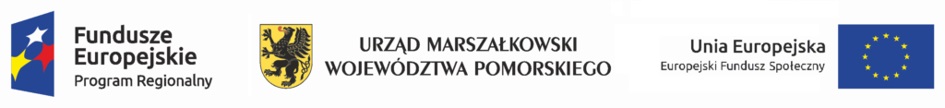 Logotypy unijne dla projektu "Zdolni z Pomorza - Gdynia"
