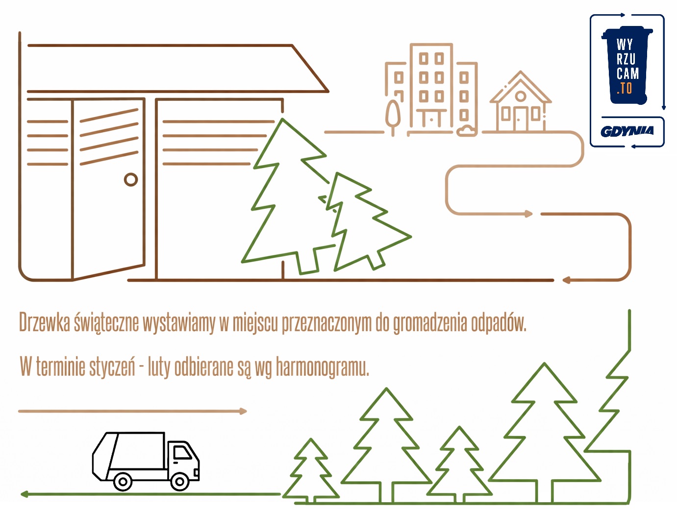 plakat odbi&oacute;r choinek