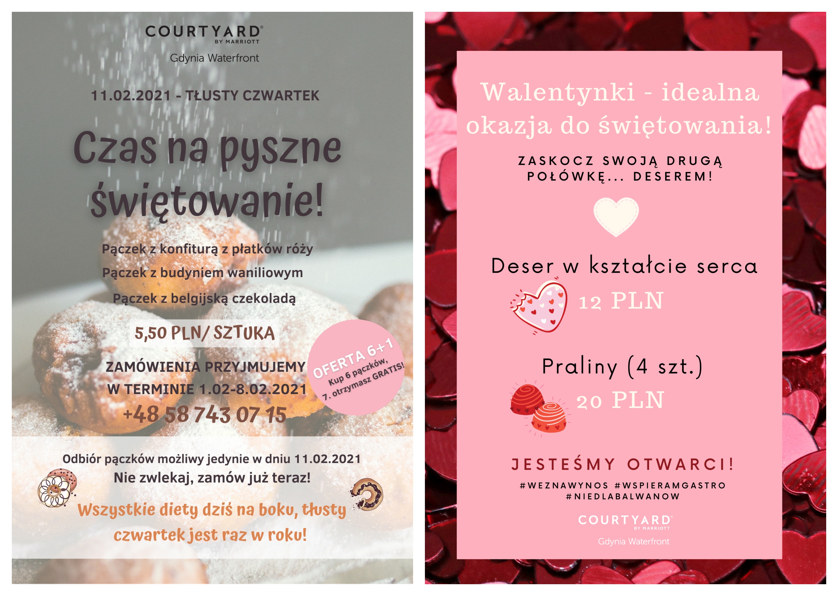Oferta kulinarna Courtyard by Marriott Gdynia Waterfront, źródło: Courtyard by Marriott Gdynia Waterfront