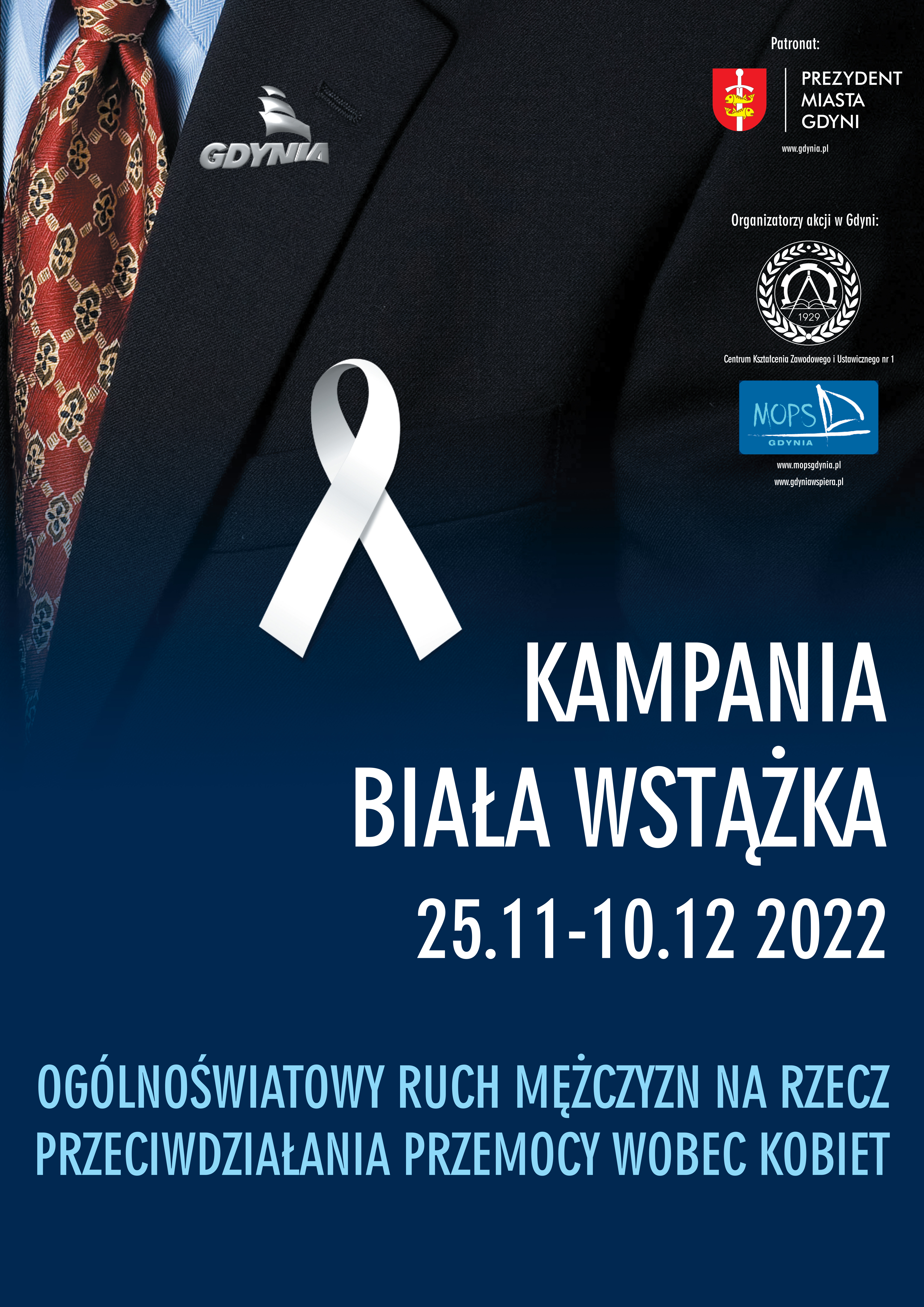 Plakat kampanii "Biała wstążka" edycja 2022