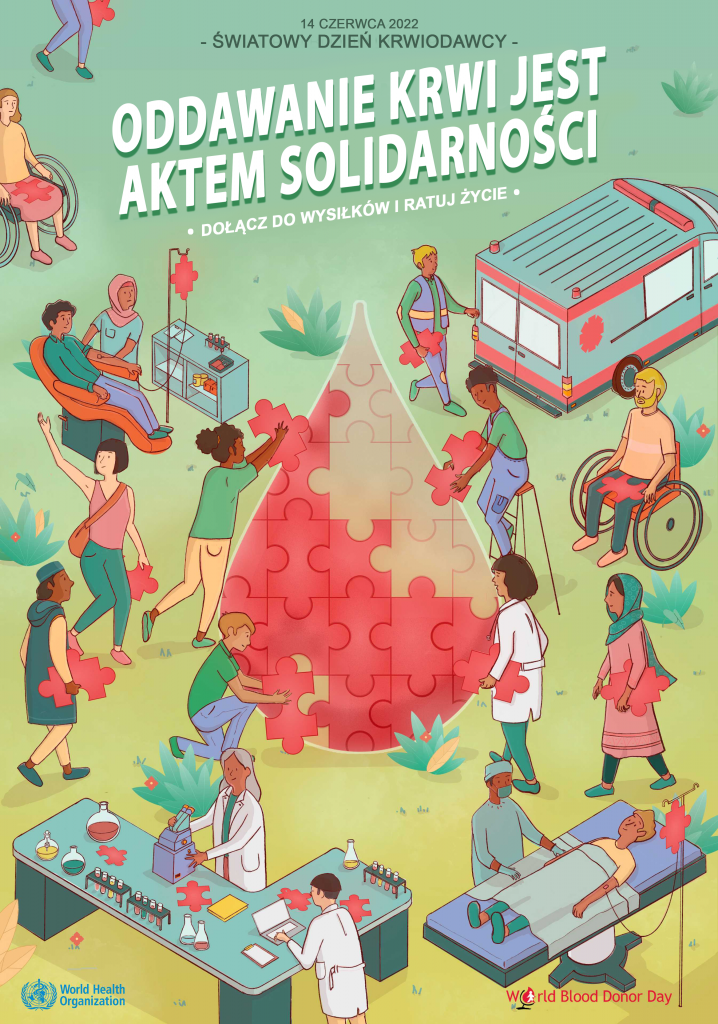 Plakat Światowego Dnia Krwiodawcy