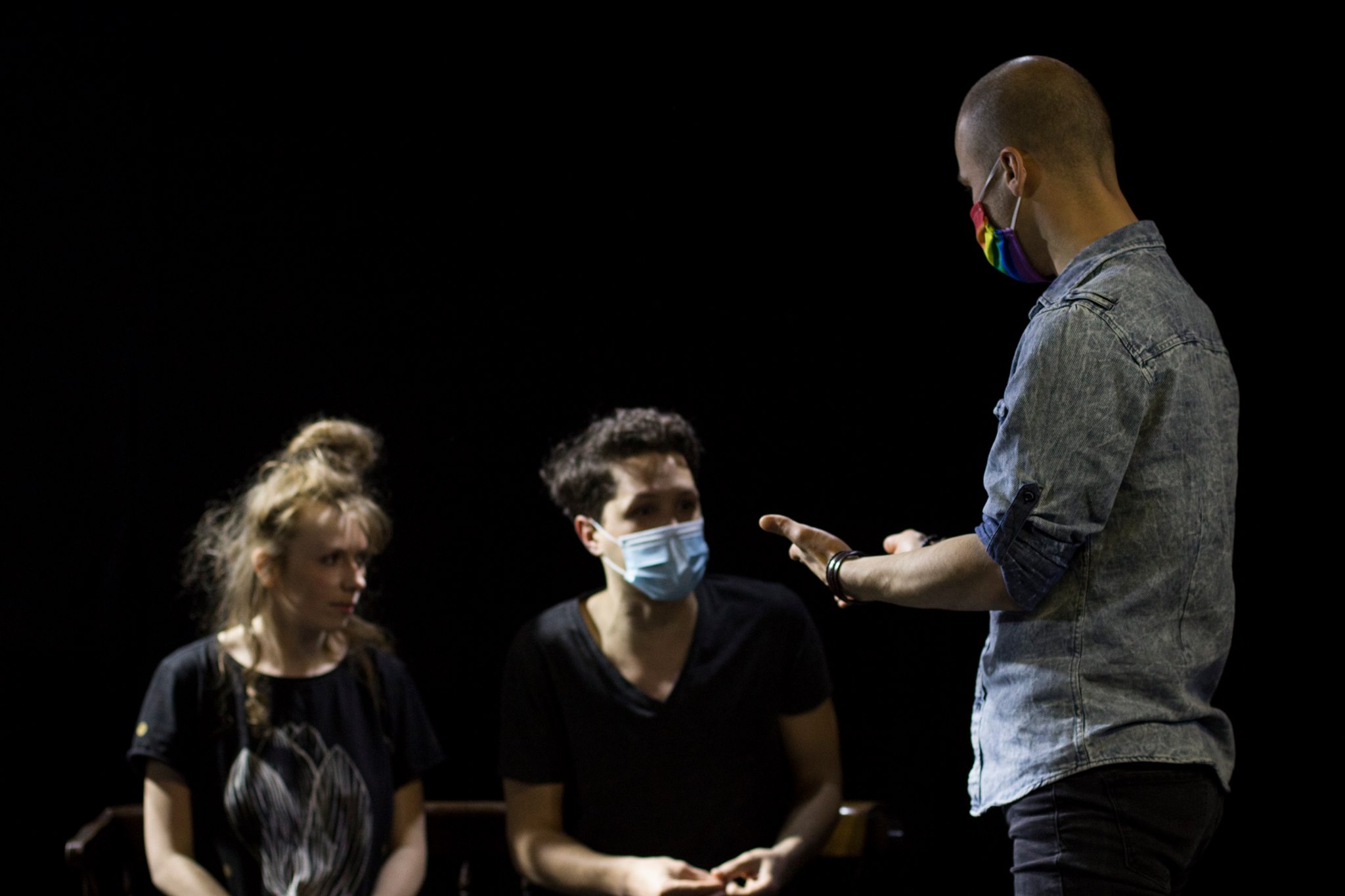 Trwają przygotowania do najnowszej propozycji Teatru Gdynia Główna - edukacyjnego projektu „IzoLekcje. Teatr Forum online” // fot. Marzena Chojnowska