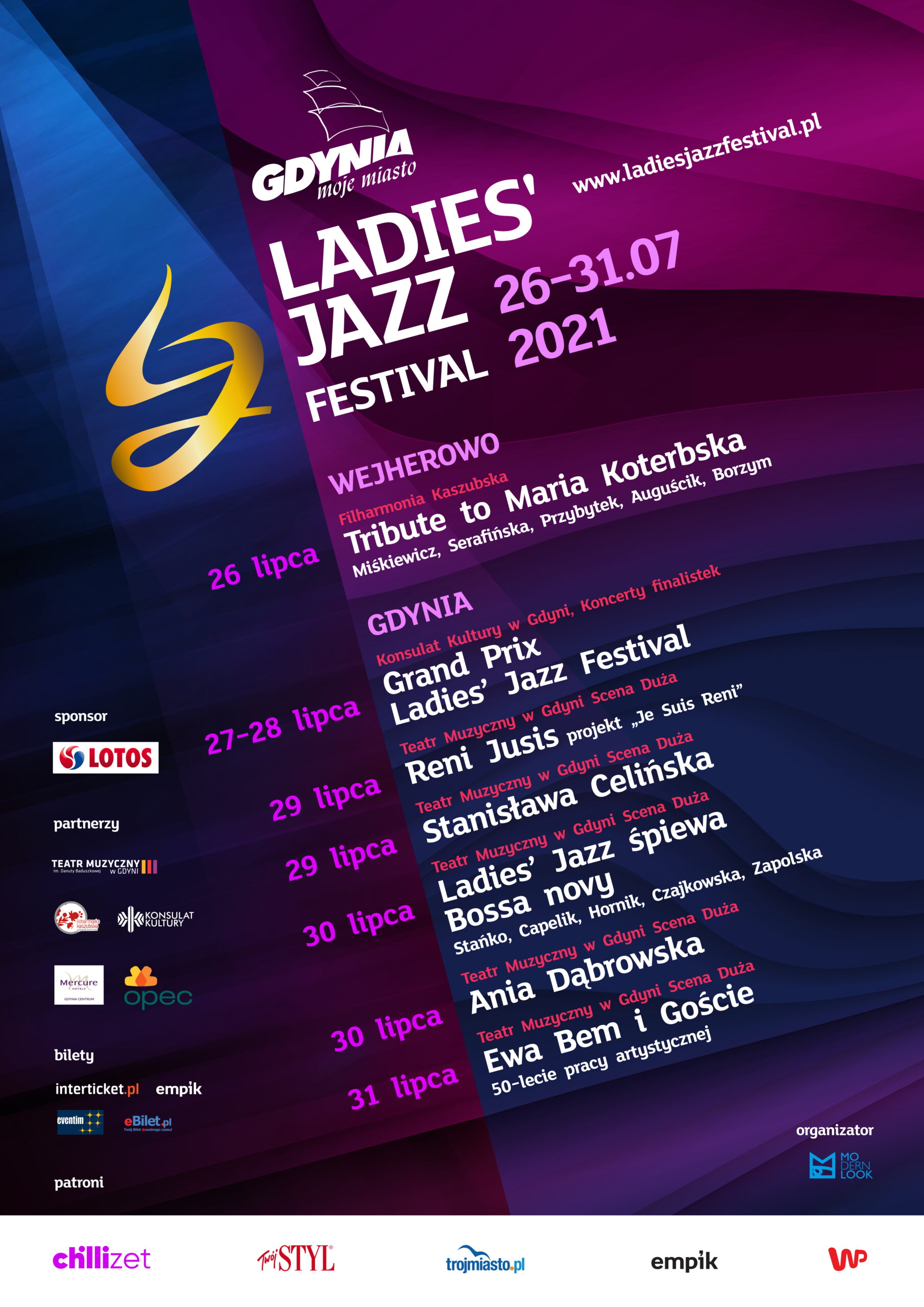 Plakat z programem 17. edycji Ladies' Jazz Festival