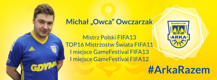 Michał "Owca" Owczarzak - jeden z graczy, którzy będą promować gdyńską Arkę, fot. Arka Gdynia