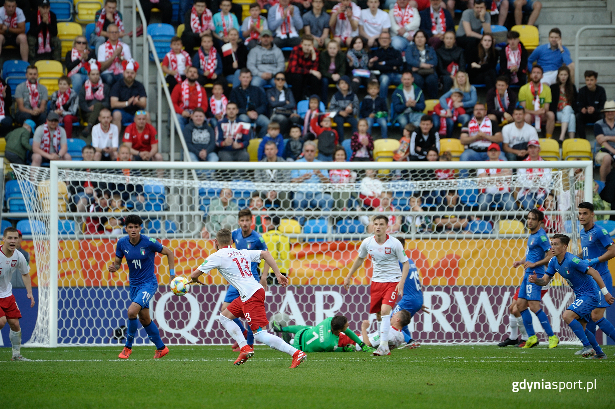 Mecz Polska - Włochy na Stadionie Miejskim w Gdyni w 2019 roku