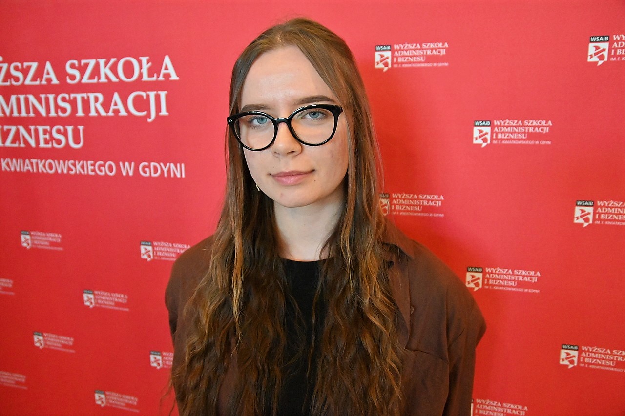 Patrycja Nawrocka z Parlamentu Studentów WSAiB w Gdyni. Fot. Zygmunt Gołab