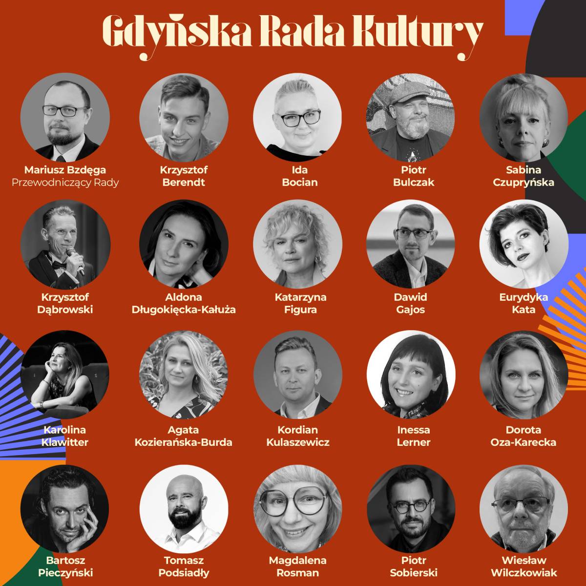 Członkowie Gdyńskiej Rady Kultury, których nazwiska podano w artykule
