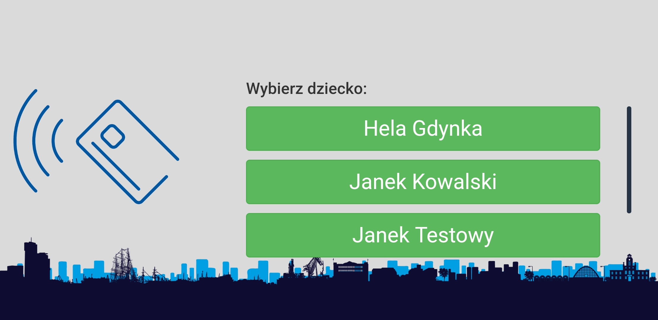 Karta - wybór dziecka