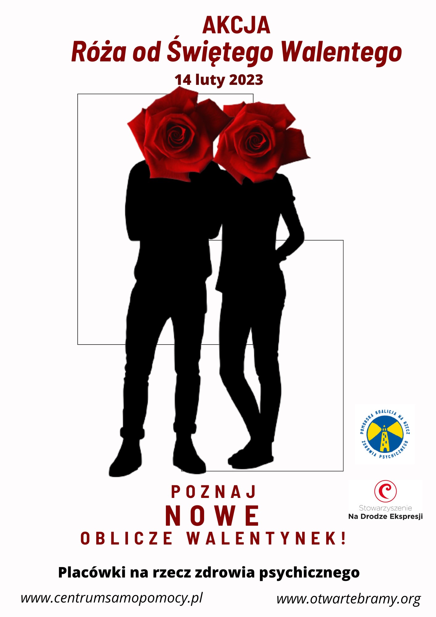 Plakat akcji "Róża od św. Walentego" 2023