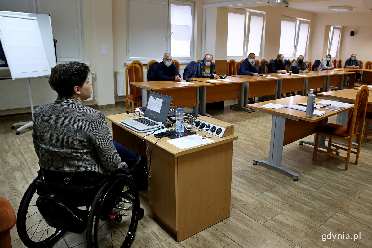 Na zdj. Anna Dobkowska podczas szkolenia pracowników PKP SKM // fot. Przemysław Kozłowski