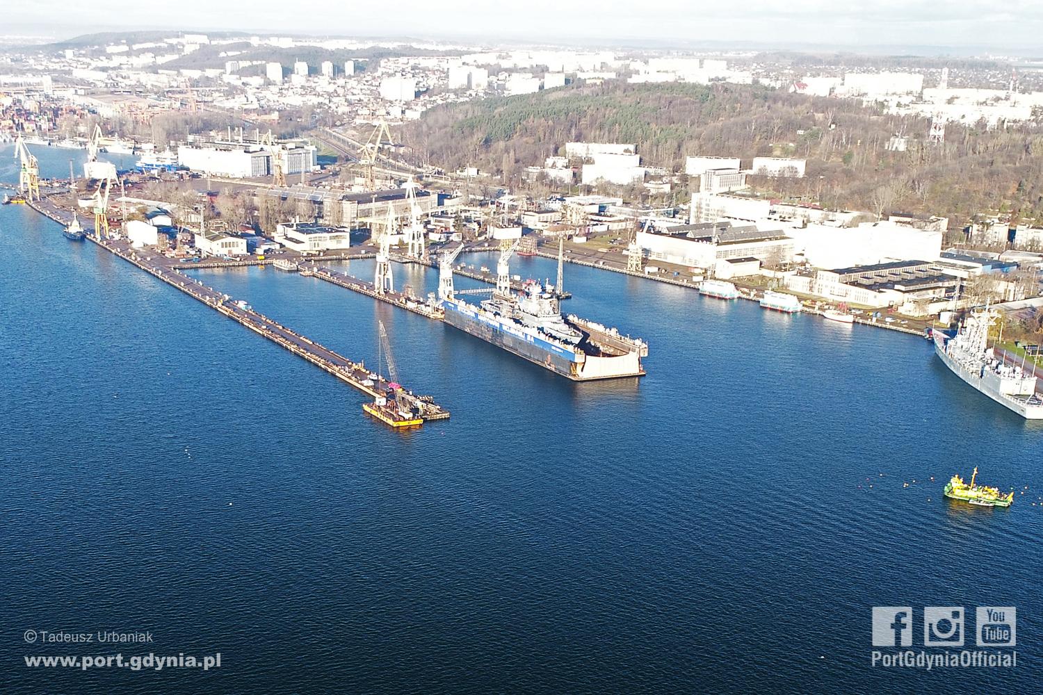 Widok z lotu ptaka na tereny Portu Gdynia, fot. Tadeusz Urbaniak , www.port.gdynia.pl