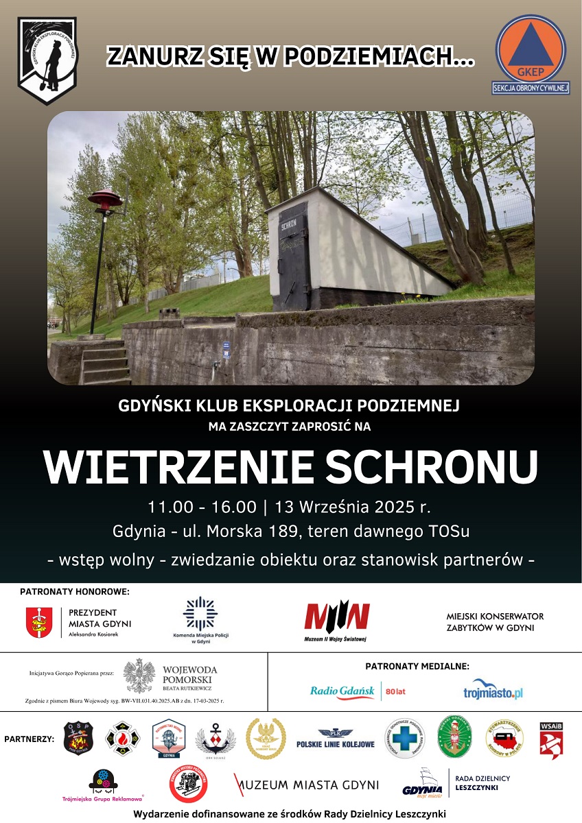 Plakat Wietrzenie schronu