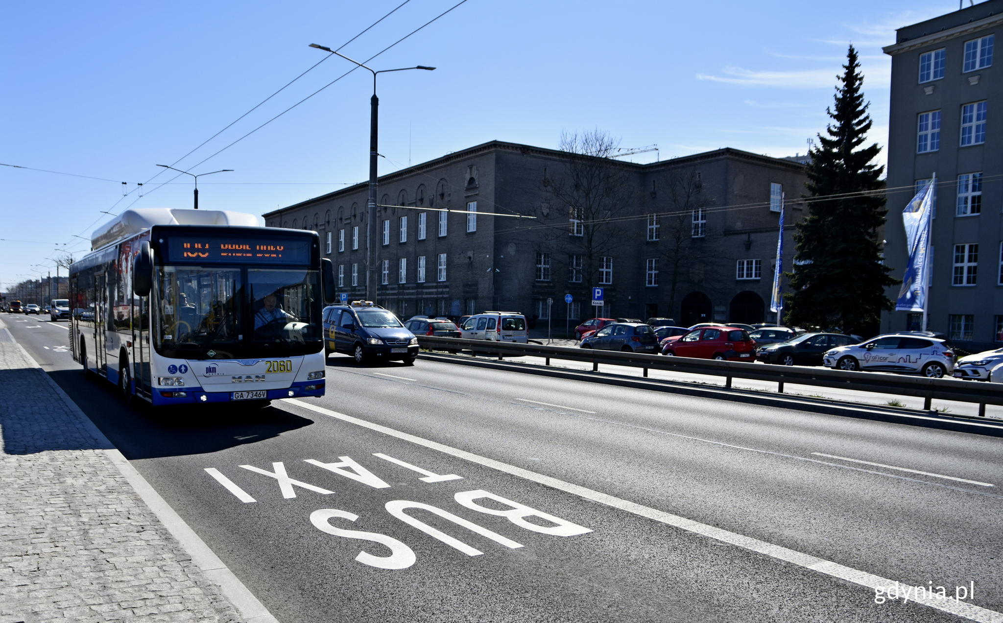 Buspasy w ul. Morskiej, fot. Kamil Złoch